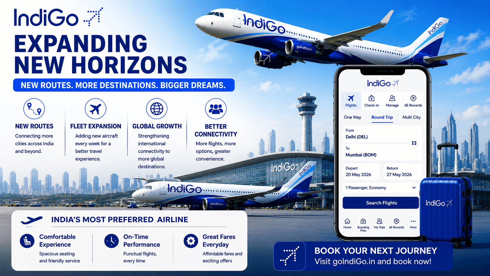 IndiGo Expands Operations With New Routes and Growth Plans in 2026 image